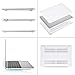 MOSISO Compatible with MacBook Air 13 inch Case 2022 2021 2020 2019 2018 Release A2337 M1 A2179 A1932 Touch ID, Plastic Hard Shell Cover&Keyboard Cover for MacBook Air 13.3 inch Case, White