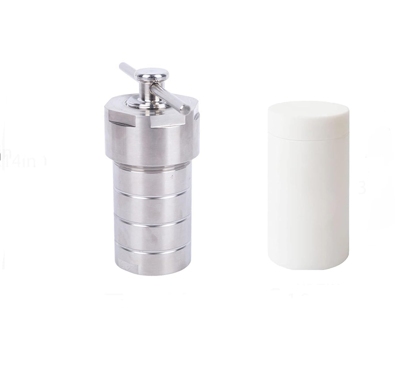 100ml Hydrothermal Autoclave Reactor, Premium 304 Stainless Steel, High Pressure Hydrothermal PTFE Hydrothermal Reactor Digestion Tank PTFE Vessel
