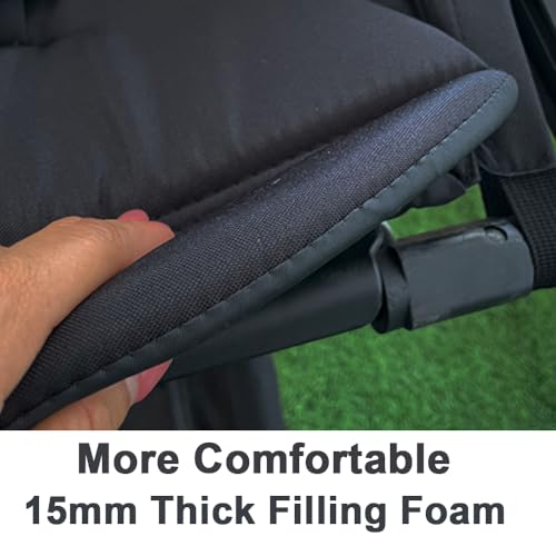 Feliliber Baby Stroller Seat Cushion and Canopy Compatible with Babyzen YOYO 2 and YOYO+, Pushchair Accessories Replacement Kit, Waterproof Double-Layer Fabric (Black)