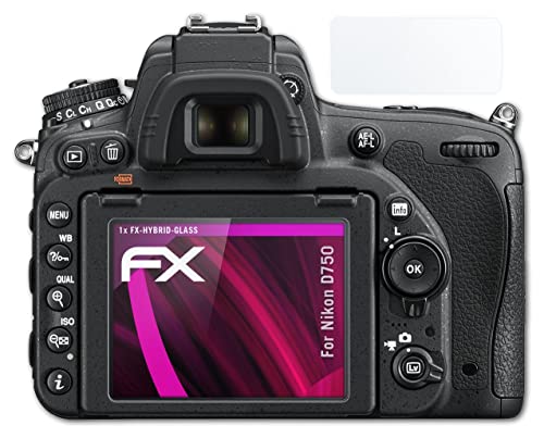 atFoliX Plastic Glass Protective Film compatible with Nikon D750 Glass Protector, 9H Hybrid-Glass FX Glass Screen Protector of plastic (Set of 1)