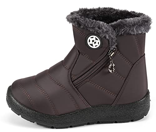 Girl's Boy's Winter Snow Boots Ankle Boots for Kids Boots Warm Fur Anti-Slip2