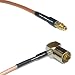 1 feet RG316 MMCX Male to DVB Pal Female Angle RF Pigtail Coaxial Cable