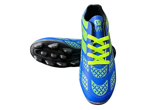 Image of Football Shoes Blue PVC Stud Football Shoes for Men