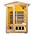 KUNSANA Far Infrared Sauna Room for 2 Persons Low EMF Home Indoor/Outdoor Saunas Canadian Premium Hemlock Wood-Sweating Detox-Colored Light Spectrum-LCD Display-Bluetooth