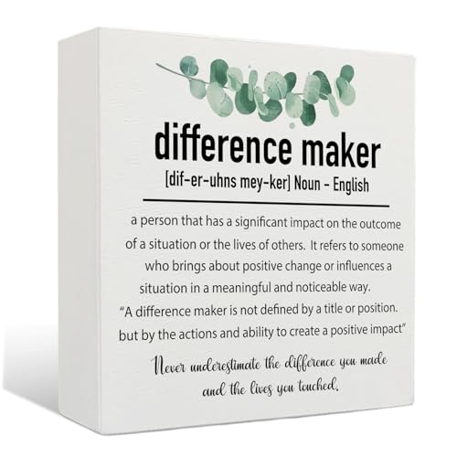 Difference Maker Wooden Signs - Botanical Eucalyptus