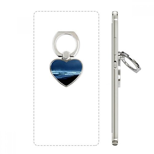 Soporte de anillo corazón para móvil con diseño de playa ocean sky