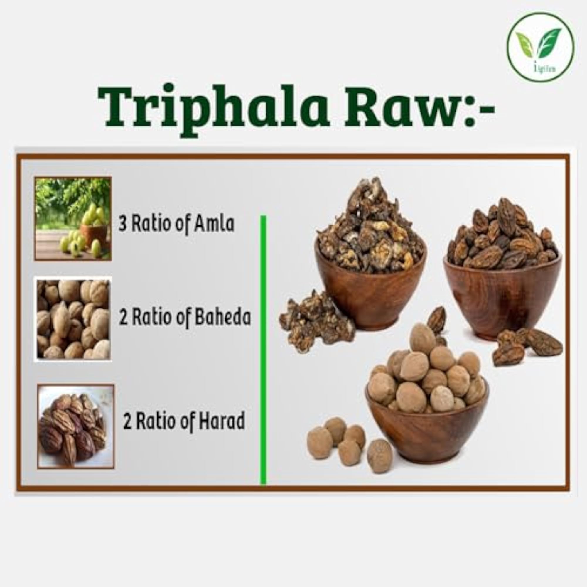 Iagrifarm Organic Triphala Raw, 600 grams