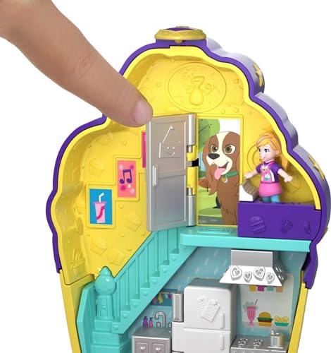 image for Polly Pocket Playset, Travel Toy with 2 Micro Dolls & Surprise Accesso