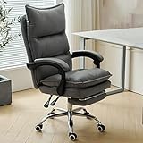 CHAISE ERGONOMIQUE : Dossier épais et souple, épais et ample, ajustement doux ; coussin amélioré de 15 cm, assise confortable ; avec repose-pieds rétractable pour soutenir efficacement les jambes pause déjeuner confortable ; côté avec accoudoirs à liaison adaptative pour rendre vos mains plus confortables
