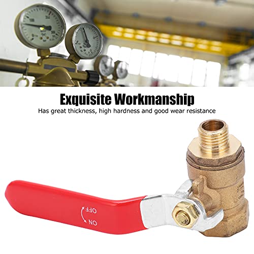 Air Compressor Ball Valve Cast Copper Pipe Fitting Air Compressor Accessory, 1/2in Female Thread 1/4in Male - Image 4
