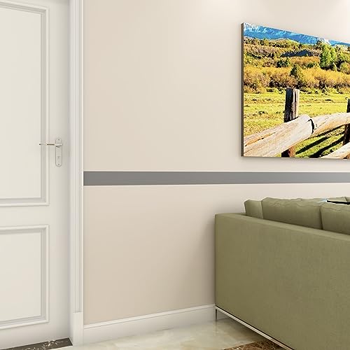 Stickyart Bordüre Selbstklebend Grau Wasserfest 7.6cmX1500cm Selbstklebende Bordüre Küche Tapetenbordüre Selbstklebend Modern Border… – Ansicht 2