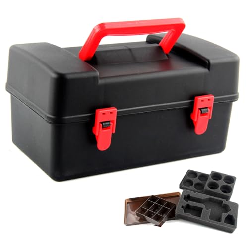 Battle Tops - Estuche de almacenamiento, caja de transporte de plástico duradero compatible con accesorios Beyblade Burst Gyro Launcher con asa de transporte