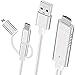 Produktbild Tiancai Micro-USB-HDMI-Beleuchtungskabel und Handybildschirm für Fernseher,Projektor und Adapter mit 1080P-Auflösung für Android 1OS-Geräte 3-in-1 (Typ C)