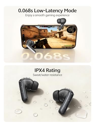 QCY Melobuds N20 Auriculares Inalámbricos Blueooth,Auriculares con cancelación Activa de Ruido adaptativa,Driver da 13 mm,auricolari con 6 Mic AI, chiamate chiare,40 Horas,IPX4,Bluetooth 6.0 - imagen 8