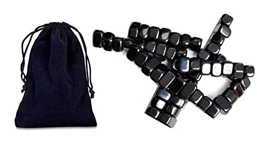 1 Lb Hematite Attracting Stones - Polished Gems That Stick To Metal Surfaces, Ideal For Projects, Refrigerator, Party Gifts - With A Navy Blue Velvet Bag Included - By Natural Farms #TOP7