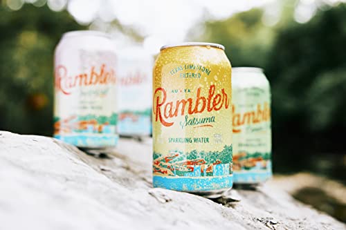 Autx Rambler Satsuma Sparkling Water, Texas Limestone Filtered, 12-Ounce Cans, 12-Pack #TOP5