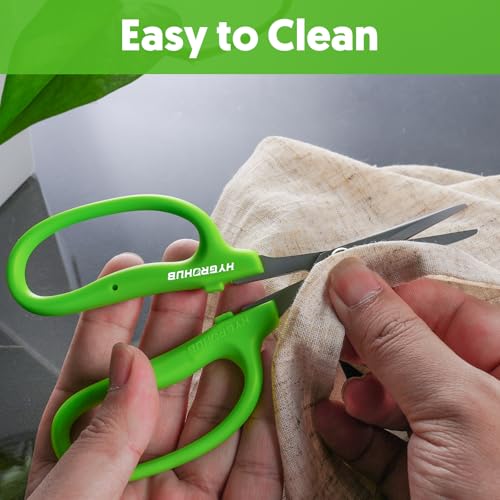 Image of Garden Scissors, 2PCS 6in Pruning Shears Snips Non-stick Coated Sharp Steel Blades - Gardening Tools Garden Shears for Plants Herb Flowers in Grow Tent and Hydroponics
