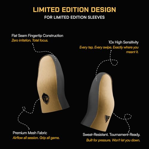 Image of Vero Forza Glide Pro V3 Thumb & Finger Sleeves for Mobile Gaming (6 Pcs) | GodLike Limited Edition | Silver Fiber, Anti-Sweat, Anti-Slip, High Sensitivity | for BGMI, PUBG, Free Fire MAX, COD Mobile