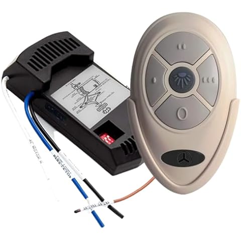 Nexete Universal Ceiling Fan Remote Control Kit 3 Speed Light Dimmer Work with18R 28R Receiver Compatible with 53T 35T HD5 UC7030T UC9050T for Harbor Breeze Hampton Bay Hunter (35T & Receiver 28R Kit) Cover