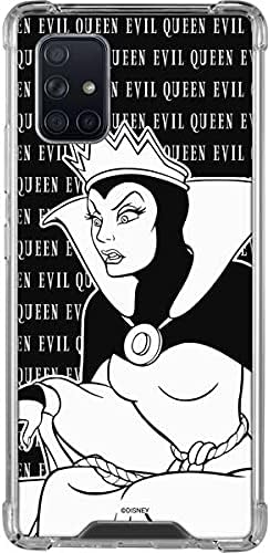 Skinit Clear Phone Case Compatible with Galaxy A71 5G - Officially Licensed Disney Villains Evil Queen Black and White Design
