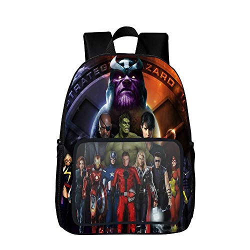 Bag Set Mochilas Escolares 3D para Niños De Los Vengadores Dibujos Animados