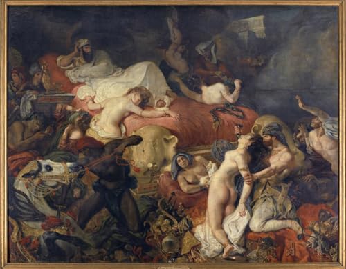Lienzo cuadro de Delacroix Muerte de Sardanapale pintura mural gran formato 60x90