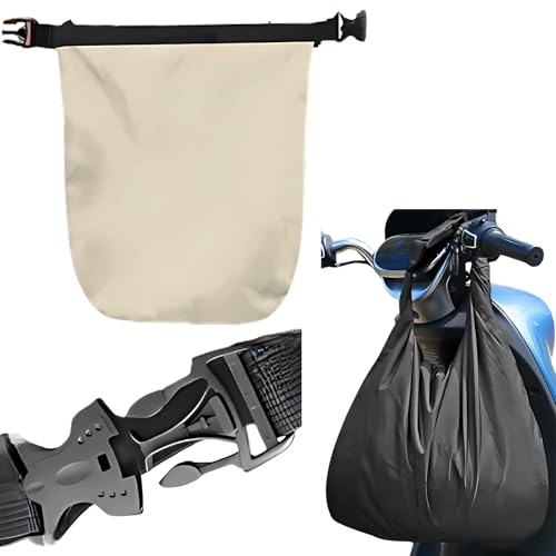 Mellbo ヘルメットバッグ ヘルメットケース バイク 自転車 大容量 防水 ヘルメット ダイヤルロック 30L ベージュ ナンバーロック無しタイプ