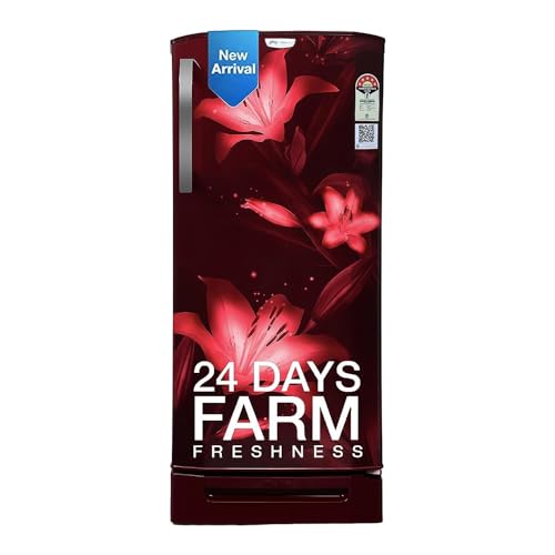 Image of Godrej 180 L 5 Star Inverter, Turbo Cooling Technology, 24 Days Farm Freshness Direct Cool Single Door Refrigerator With Base Drawer(2023 Model, RD EDGENEO 207E TDI BH WN, Blush Wine)