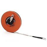 KSEIBI 302925 Long Fiberglass Tape Measure Double Face Printing Inch/Metric for Construction Work (100ft / 30m)
