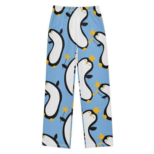 Birthday Penguin Boys Pants Boys Athletic Pants Long Pant for Boywith Pockets Wide-Leg Size 6-14Y