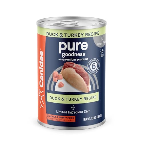 CANIDAE Grain Free Pure Adult Dog Wet Food Duck & Turkey Formula, 13 oz by CANIDAE
