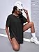 OYOANGLE Women's Maternity 2 Piece Outfits Short Sleeve Split Hem Tee Shirt and Shorts Set Black Small