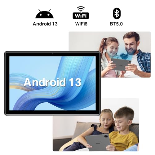 Image of U9 Android 13 Tablet 10 inch Tablets,1TB Expand /64GB ROM Android Tablet with Quad-Core Processor,2.4G /5G WiFi,5060mAh Battery Tablet Android,Dual Camera,BT5.0 /GPS