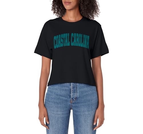 Coastal Carolina University Chanticleers School Name Arch Women's Crop Top