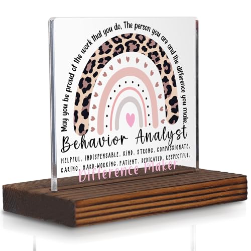 Behavior Analysten-Geschenk, Schreibtischschild, Dankeschön-Plakette für ABA-Therapeuten, BCBA, Differenzmacher, Wertschätzungsdekoration für