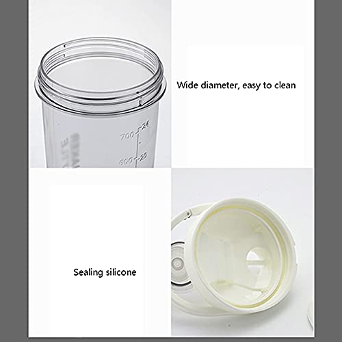 Waterfles Sports Waterfles Plastic Waterfles met Handvat Licht Gewicht voor Camping Wandelen Travel Sports Outdoors Fles (kleur: wit) - Image 8