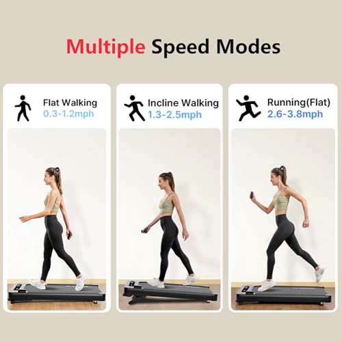 Image of Yesoul Walking Pad Treadmill with 10% Auto Incline, Under Desk Treadmill for Home Walking, Hiking & Running, 300lbs Capacity, Remote & LED Display