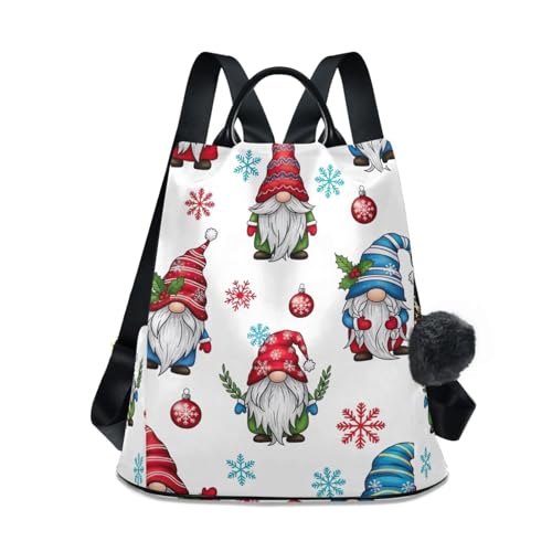 Sac de randonnée femme gnomes festifs avec poches de rangement et dos antivol