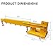Forklift Crane Attachment, 6000LB Manual Telescopic Jib Boom with Adjustable Holes, Heavy Duty Steel Construction for Warehouse, Factory, Construction Lifting