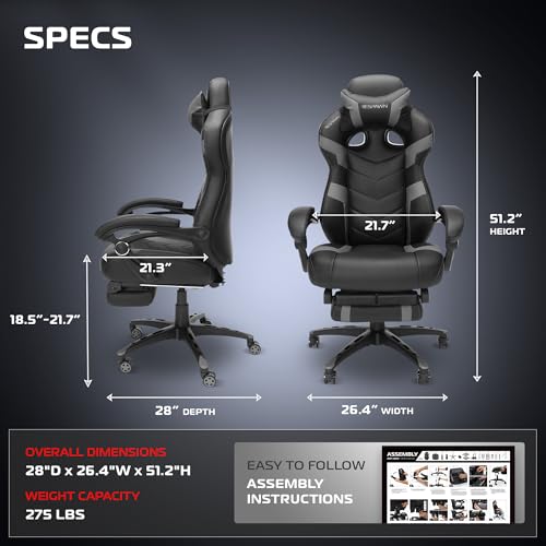Image of Respawn 110 Pro Ergonomic Gaming Chair with Footrest and Recline