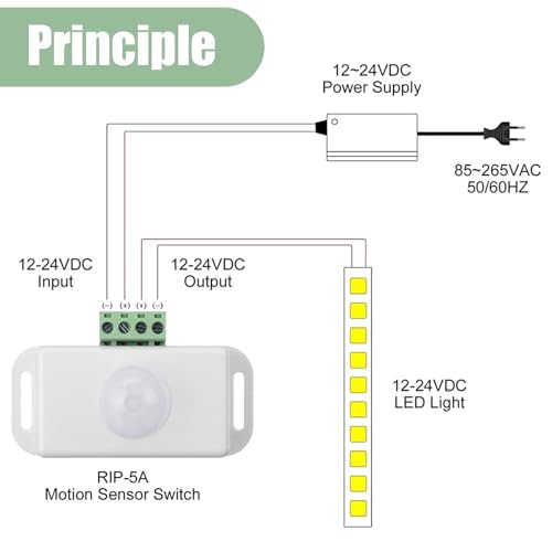 Détecteur de mouvement pour interrupteur d'éclairage LED basse tension - 7