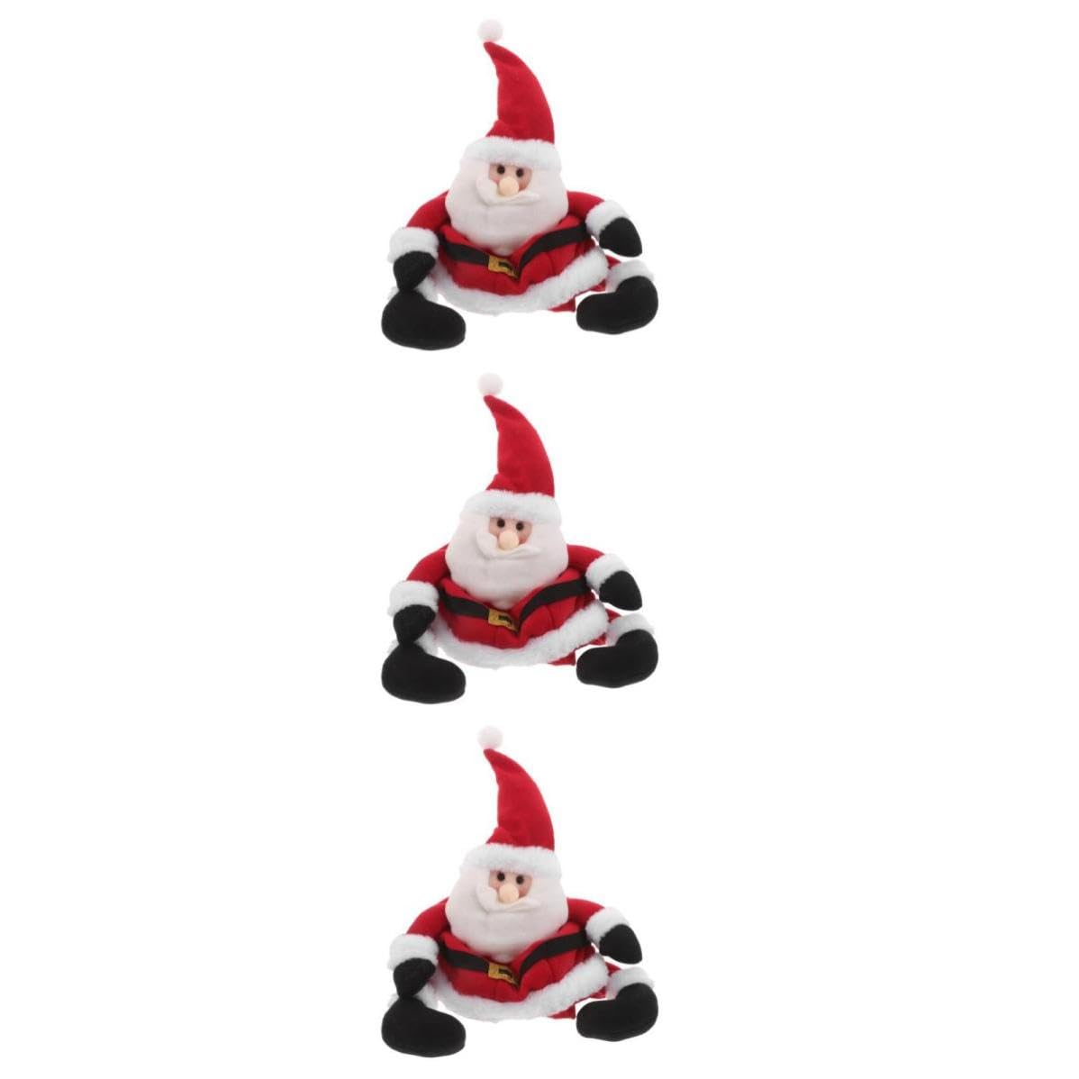 VICASKY 3 Stück Weihnachtsmannmütze aus Gewebe mit Langen Beinen für
