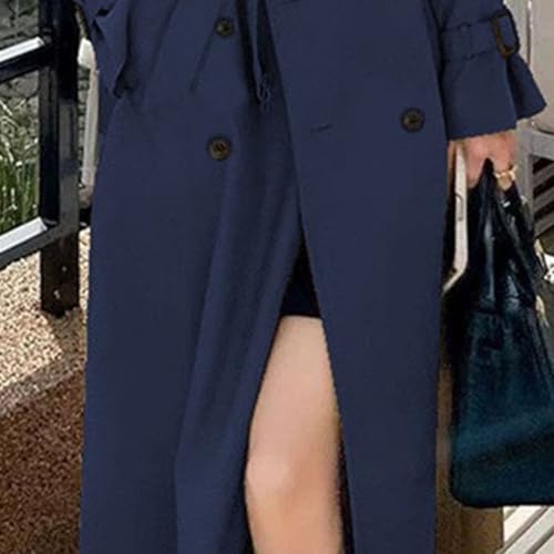 Manteau slim classique chic en tissu imperméable de qualité - 5