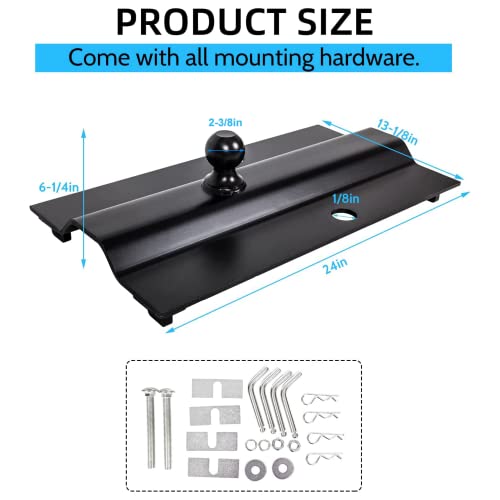 5Th Wheel Gooseneck Hitch Trailer Towing Multi-Fit In-Bed Fixed Offset 25,000 Lbs, 2-5/16-Inch Ball #TOP1