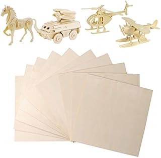 Balsa Wood Plywood Sheets Thin Balsawood Sheets 10pcs 200 * 200 * 1.5mm Wooden Plate Model Craft for Aircraft Woodcraft Model,Arts and Crafts,DIY