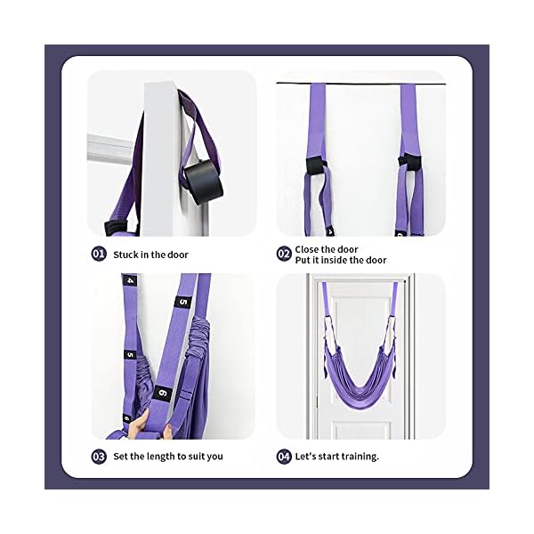 Yoga-Swing-Set-SlingDoor-SwingStretching-EquipmentDoor-SwingDanceGo-Upside-Down-for-Yoga-Practitioner-Ballet-Dancer-Gymnastics-Relieve SinHuo Yoga Swing,Door Swing,Stretching Equipment,Door Swing,Dance,Go Upside-Down for Yoga Practitioner Ballet Dancer Gymnastics Relieve (Pink)