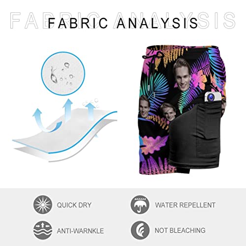 Custom Mens Swim Trunks Customized Design Your Own Short Personalized Board Short Beach Surf Swimsuits Photo Face Pet XL4