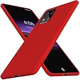 mneudedu 対応 AQUOS Sense4 用の ケース 耐衝撃 シリコン TPU SH-53A SHG03 カバー 薄型 軽量 柔軟 磨り表面 衝撃吸収 指紋防止 ワイヤレス充電対応 ストラップホール付き 指紋防止 防塵 耐久 携帯便利 赤120-SEN4-03