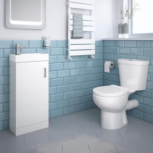 iBathUK Quartz Cloakroom Toilet and Basin Set, Vanity Sink C