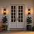 Vintage Outdoor Wall Light Fixtures (2 Pack) - Matte Black Porch Lantern/Exterior Wall Sconce, Glass Shade, Sturdy Metal Frame, Waterproof & Anti-Rust, for Entryway/Garage/Patio/Doorway, E26 Socket
